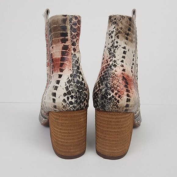 Korks Snake Print Leather Boots 6 - Picture 5 of 10